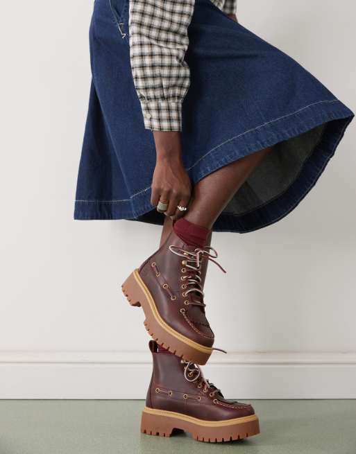 Timberland - Stone Street - Bottines montantes à lacets avec 7 paires d'œillets - Bordeaux, 2 de 4