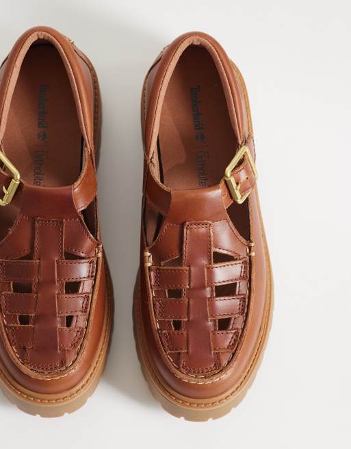 Timberland – Stone Street – Bruna Mary Jane-skor i läder, 3 av 4