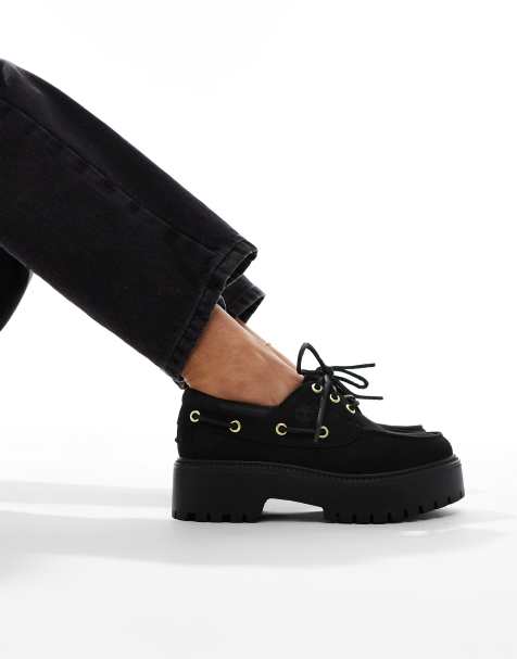 Timberland - Stone Street - Chaussures bateau classiques en cuir avec 3 paires d'œillets - Noir - view 1