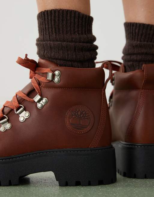 Timberland Stone Street Chaussures de randonnee en cuir a lacets Marron ASOS