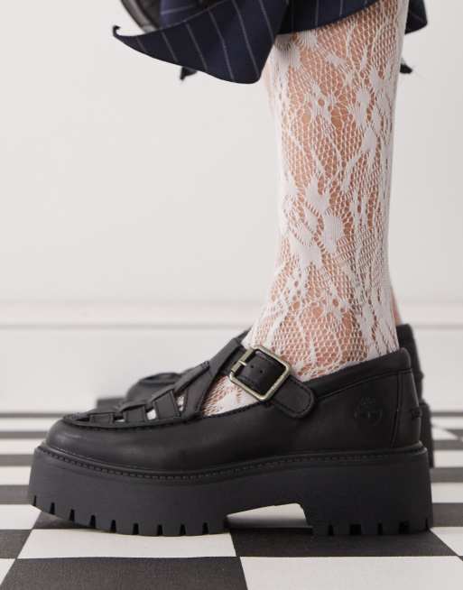 Timberland – Stone Street – Czarne skórzane buty Mary Jane na platformie, 2 z 4