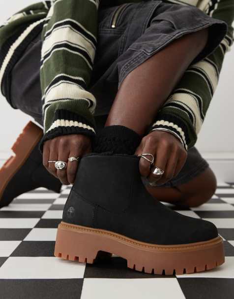 Timberland - Stone Street - Hoge chelsea boots met voering in zwart - view 1