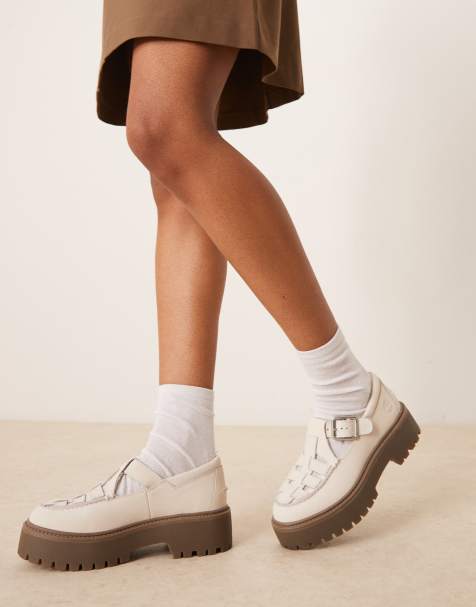 Timberland Stone Street Mary Jane platform shoes in off white nubuck - view 1