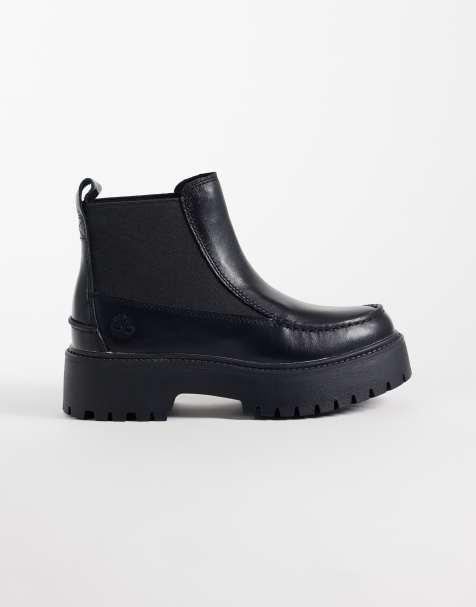 Timberland Stone Street mid Chelsea boot in zwart volnerfleer - view 1