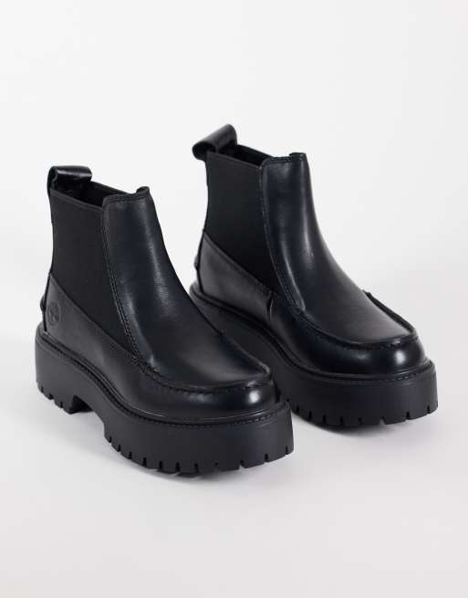 Timberland Stone Street mid Chelsea boot in zwart volnerfleer, 2 van 4