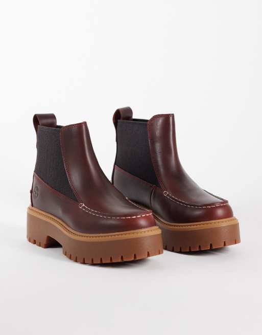 Timberland Stone Street mid chelsea boots i burgundy full grain, 2 av 4