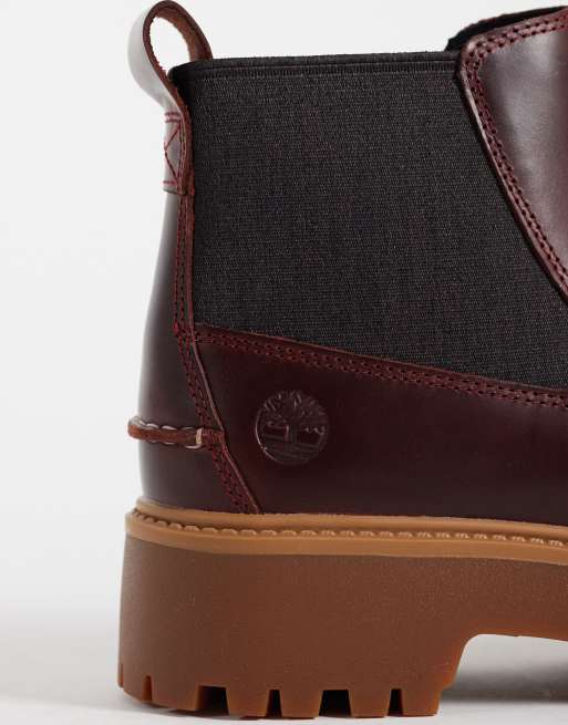 Timberland Stone Street mid chelsea boots i burgundy full grain, 4 av 4