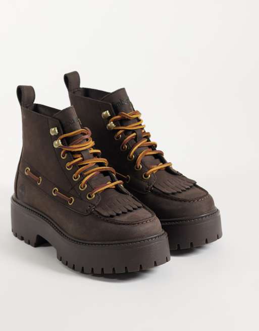 Timberland Stone Street mid lace up boot i mörkbrun nubuck, 2 av 4
