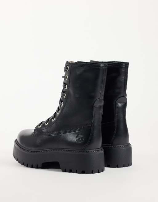 Timberland Stone Street mid lace up boot i svart full grain, 4 av 4