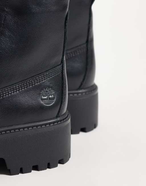 Timberland Stone Street mid lace up boot in black full grain, 3 of 4