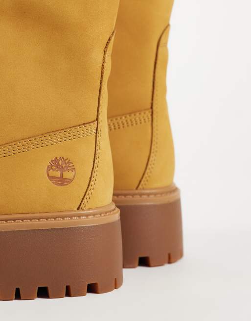 Timberland Stone Street mid lace up boots in wheat nubuck, 3 of 4