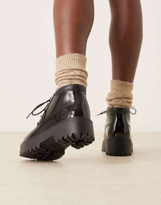 Timberland – Stone Street Nellie – Czarne trzewiki do kostki, z lakierowanej skóry, 2 z 4
