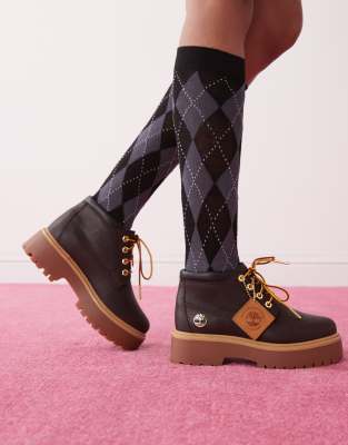 Timberland - Stone Street Nellie - Lederstiefel in Espresso-Dunkelbraun