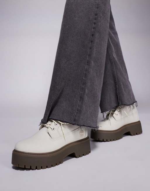 Timberland - Stone Street Nellie - Stivali grigi in nabuk con suola platform