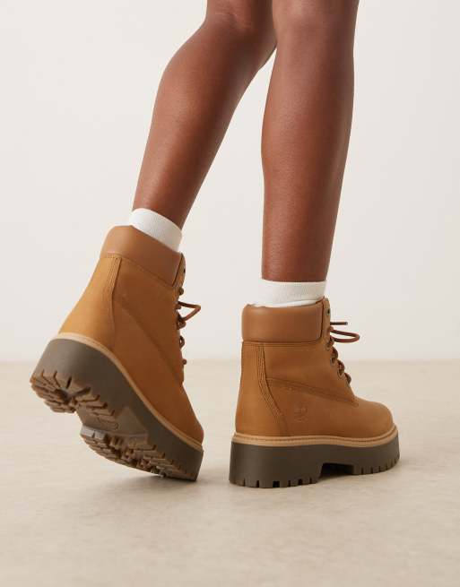 Timberland – Stone Street – Plateaustiefel aus weizenfarbenem Leder, 6 Zoll, 3 von 4