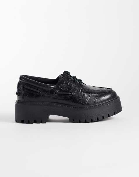 Timberland Stone Street platform 3 eye bootschoenen in zwart volnerfleer - view 1
