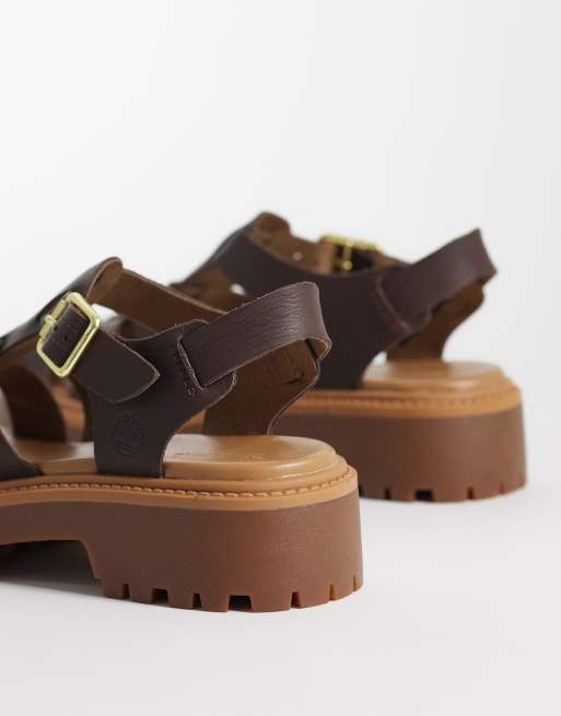 Timberland - Stone Street - Sandali da pescatore in pelle marrone scuro, 4 di 4