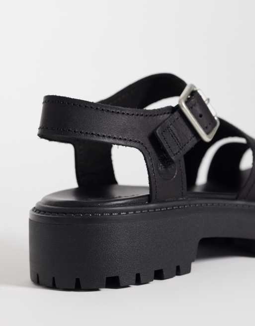 Timberland Stone Street sandals in black leather, 4 of 4