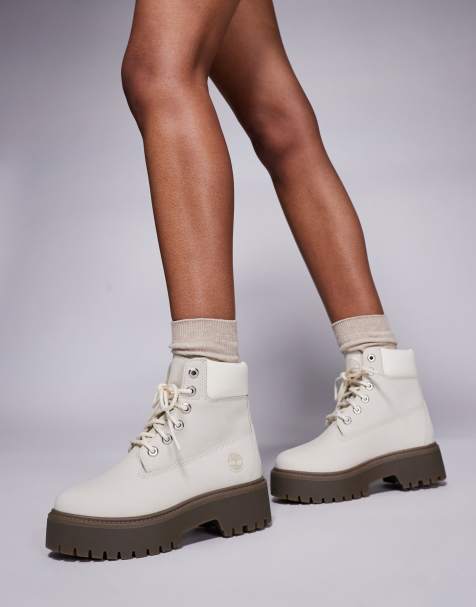 Timberland – Stone Street – Stiefel aus Nubuk in Grau mit Plateausohle, 6 Zoll - view 1
