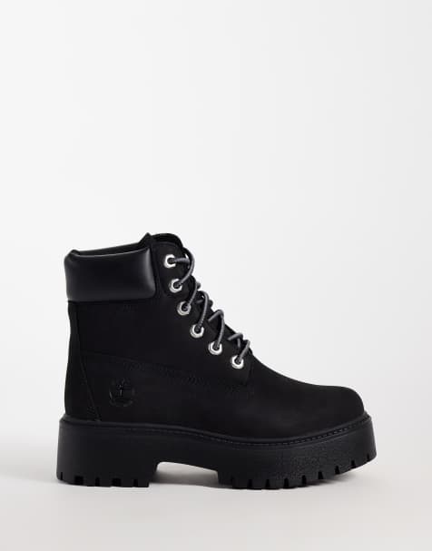 Timberland – Stone Street – Stiefel in Schwarz aus Nubukleder, 6 Zoll erhöhte Sohlen - view 1