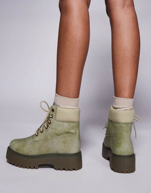 Timberland – Stone Street – Zielone botki o wysokości 6 cali na platformie, 3 z 4