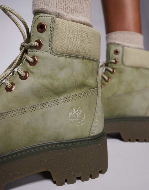 Timberland – Stone Street – Zielone botki o wysokości 6 cali na platformie, 4 z 4