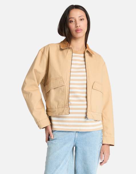 Timberland – Strafford – Canvas-Jacke in hellem Weizenbraun - view 1