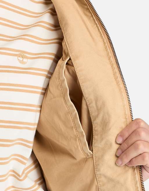 Timberland Strafford washed canvas jacket in light wheat boot, 4 of 4
