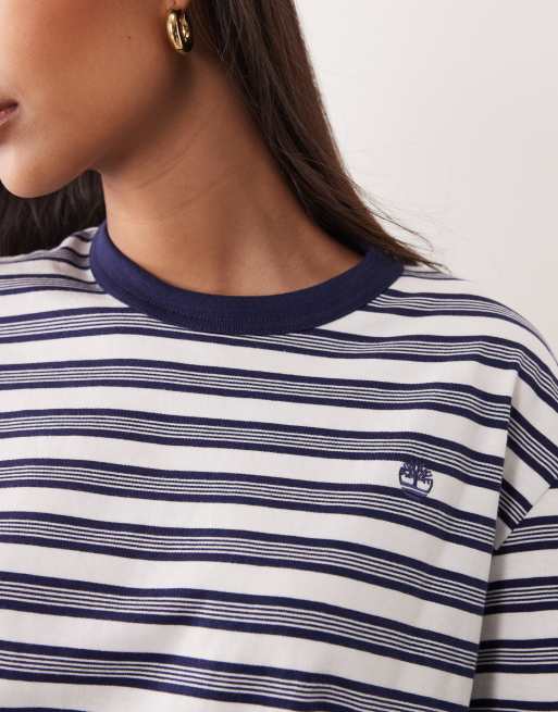 Timberland Stripe short-sleeve tee in peacoat yd, 2 of 4