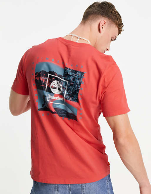 Red timberland t shirt new arrivals