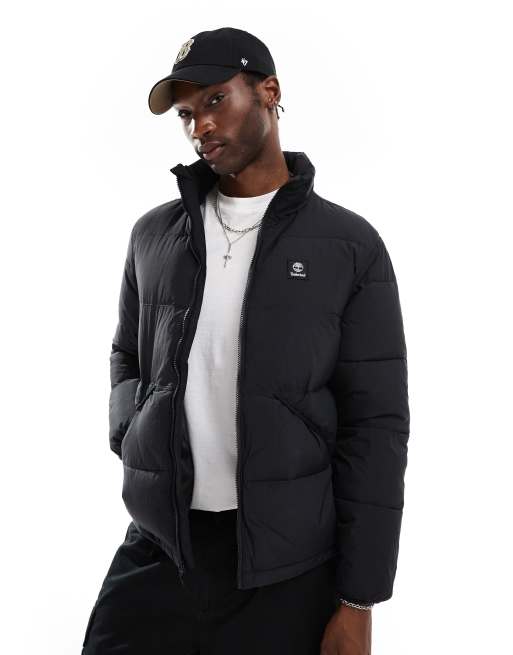 Timberland – Svart pufferjacka med liten logga