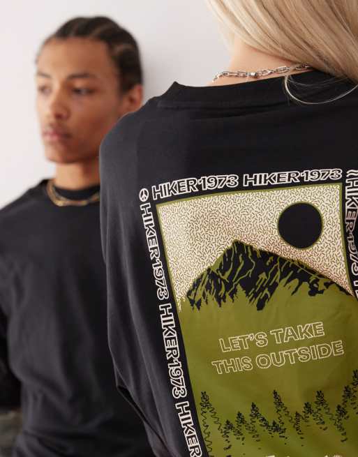 Timberland – Svart t-shirt i oversize med bergstryck - endast hos ASOS, 3 av 4