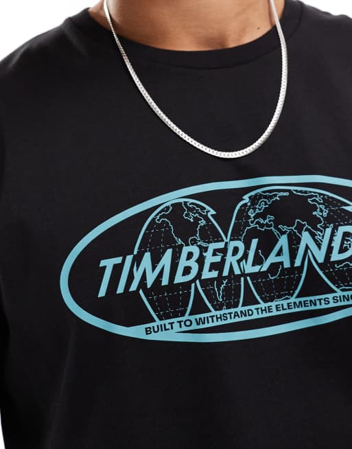 Timberland – Svart t-shirt med boottryck baktill, 4 av 4