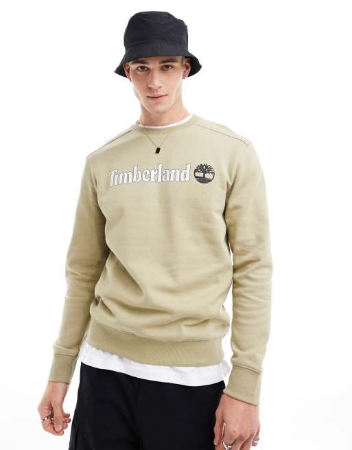 Timberland - Sweat à gros logo - Beige