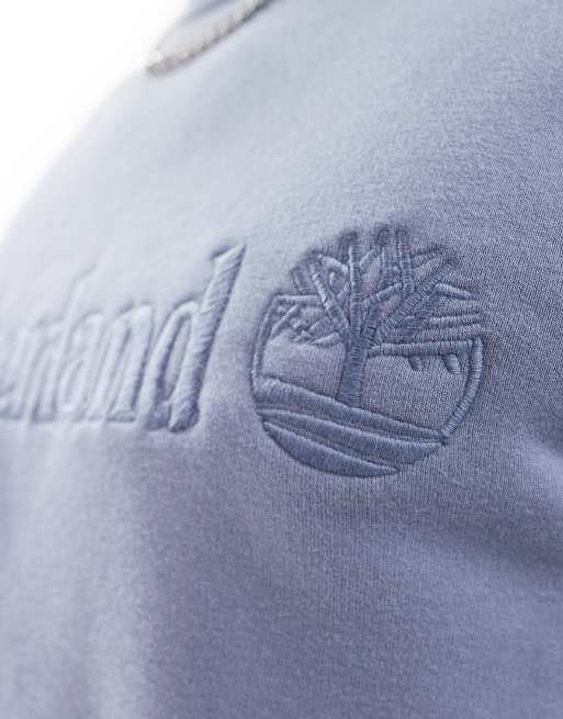 Timberland - Sweatshirt met geborduurd geschreven logo in blauw, 2 van 4