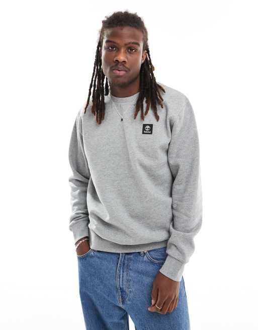 Timberland - Sweatshirt met klein badgelogo in grijs