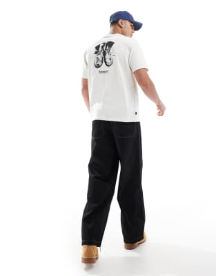 Timberland - T-shirt à inscription - Blanc vintage - view 1