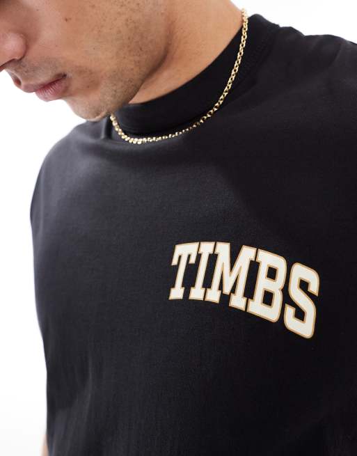Timberland - T-shirt à manches courtes avec imprimé Timbs sur la poitrine - Noir, 4 de 4