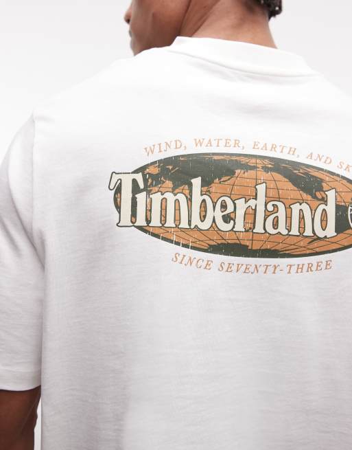 Timberland - T-shirt à manches courtes avec logo ovale - Blanc, 4 de 5