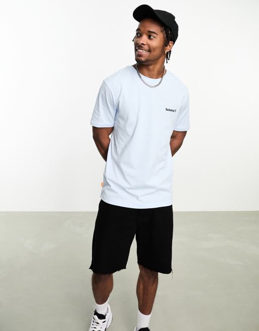 Timberland T shirt petit logo Bleu ciel ASOS