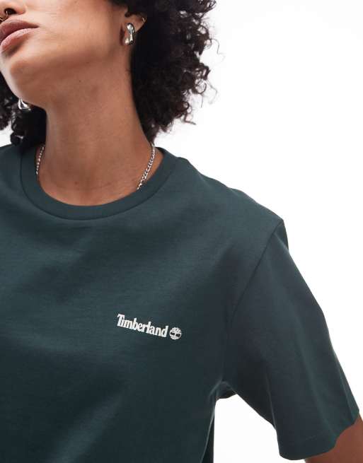 Timberland - T-shirt à petite inscription logo sur la poitrine - Vert, 2 de 4