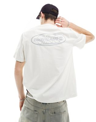 Timberland reflective backprint logo t-shirt in off white - ASOS Price Checker
