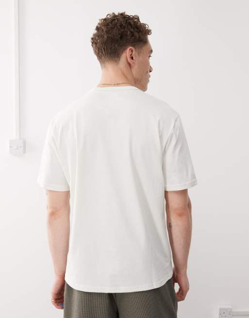Timberland - T-shirt bianca con grafica del logo sul petto, 2 di 4