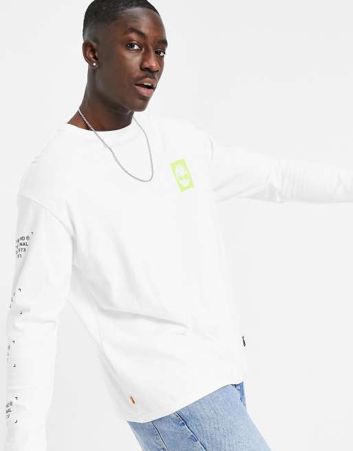 Timberland - T-shirt de travail à logo au dos et manches longues - Blanc, 2 de 4