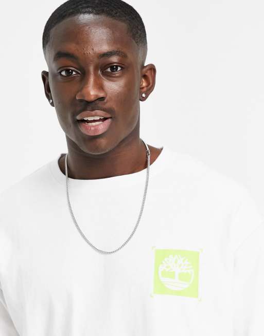 Timberland - T-shirt de travail à logo au dos et manches longues - Blanc, 3 de 4