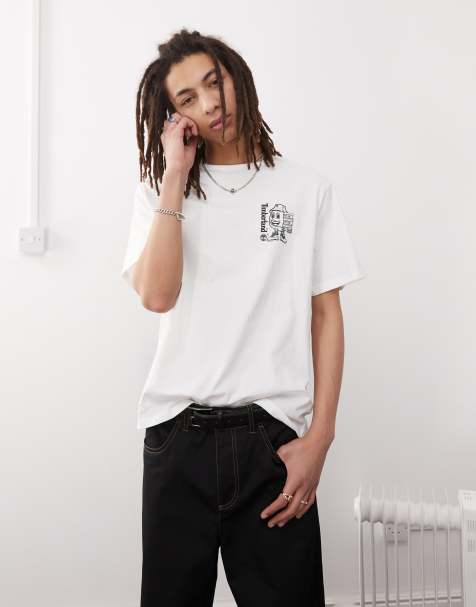 Timberland – T-Shirt in Weiß mit Schuhbox-Logoprint auf der Rückseite - view 1