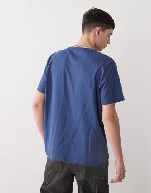 Timberland - T-shirt met logobadge in het midden in marineblauw, 4 van 4