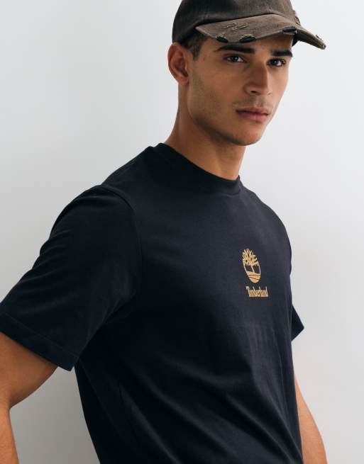 Timberland T-Shirt mit Print und Stack-Logo, kurzärmelig, in Schwarz, 4 von 5