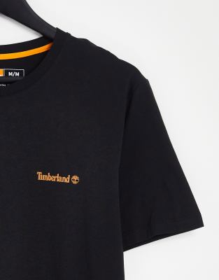 T-shirt nera con logo piccolo-Nero - Timberland T-shirt donna  - immagine1