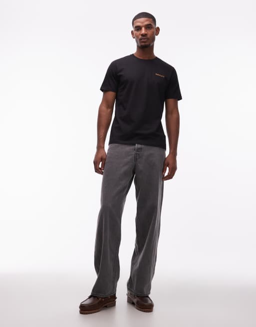 Timberland - T-shirt nera con scritta piccola del logo sul petto, 2 di 5